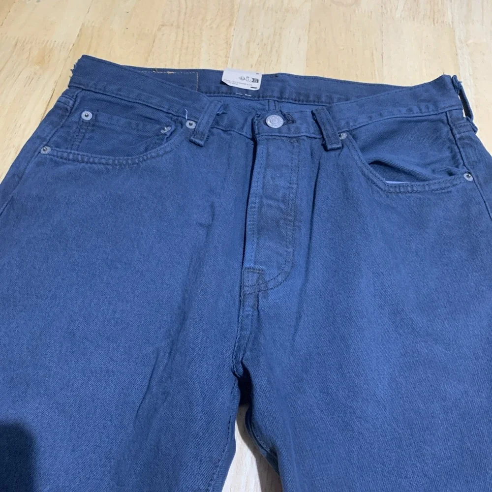 Levi's 501 Button Fly Blue Dark Cut Off‎ Shorts Mens  Size 31X12